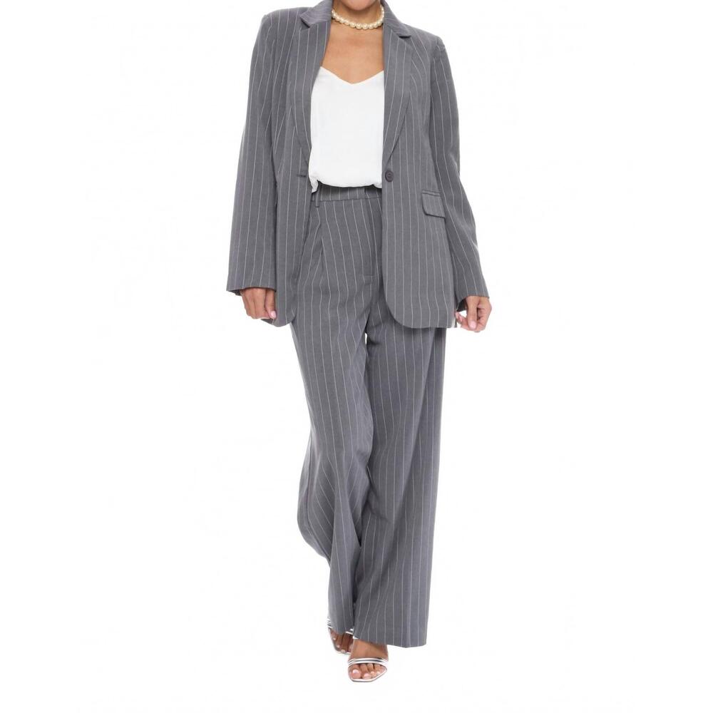 NEW DELUC ilex blazer in grey melange